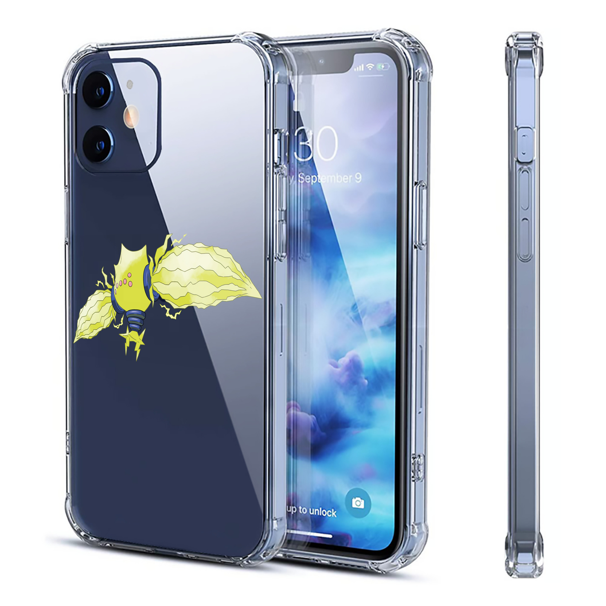 （画像用） ポケットモンスター Pokémon 【iPhone 12シリーズ対応】透明スマホケース（クリアソフトケース）